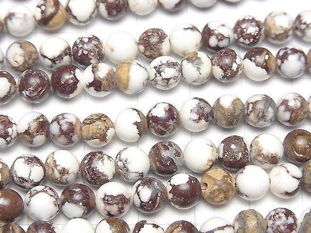 [Video]Wild Horse Round 6mm 1strand beads (aprx.7inch/18cm)