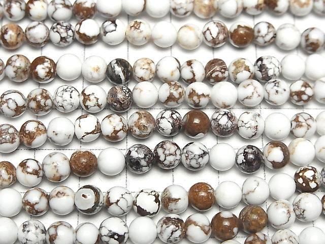 [Video]Wild Horse Round 6mm 1strand beads (aprx.7inch/18cm)
