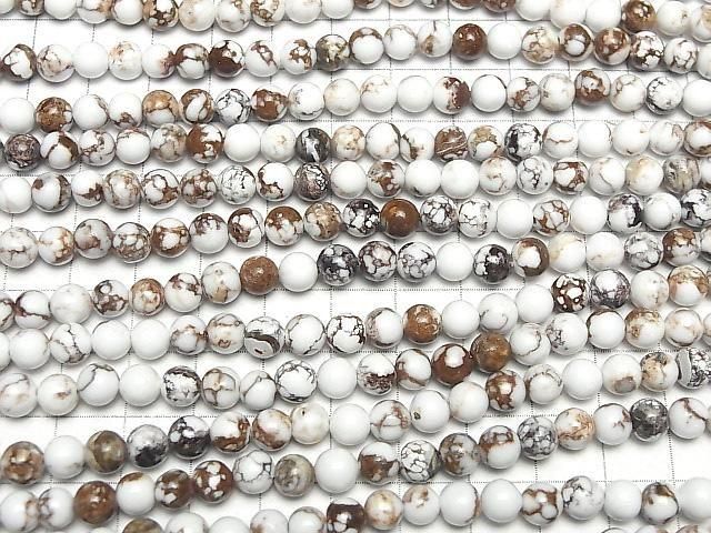 [Video] Wild Horse Round 6mm 1-strand beads (approx. 7 inches/18 cm)