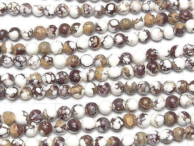 [Video]Wild Horse Round 6mm 1strand beads (aprx.7inch/18cm)