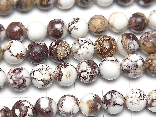 [Video]Wild Horse Round 8mm 1strand beads (aprx.6inch/16cm)