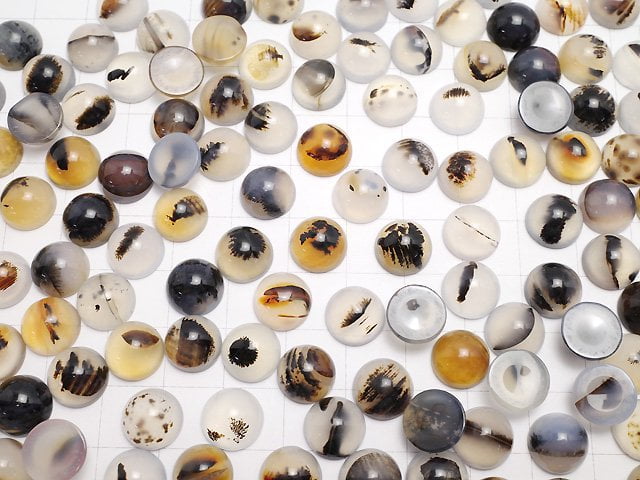 [Video]Montana Moss Agate AA++ Round Cabochon 10x10mm 4pcs