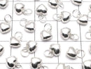Silver925 Jump Ring with Heart End Charms, 5x5.5x3.5mm, 3pcs