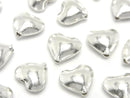[Video] Karen Silver Vertical Hole Heart 11x12x6mm White Silver 1pc