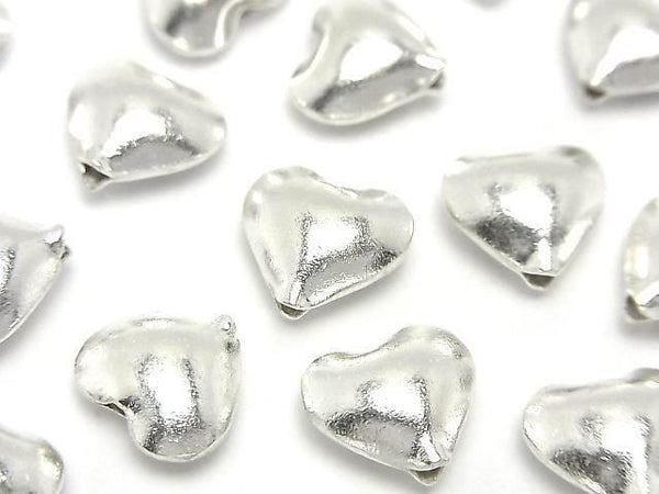 [Video] Karen Silver Vertical Hole Heart 11x12x6mm White Silver 1pc