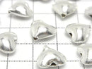 [Video] Karen Silver Vertical Hole Heart 11x12x6mm White Silver 1pc
