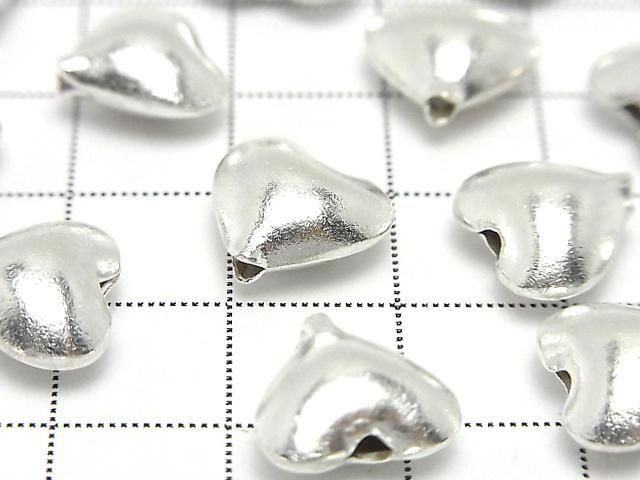 [Video] Karen Silver Vertical Hole Heart 11x12x6mm White Silver 1pc