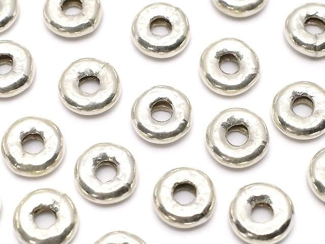 Karen Silver Rondelle 6.5x6.5x2mm 3pcs