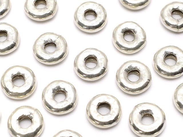 Karen Silver Roundel 6.5x6.5x2mm 3pcs