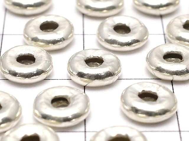 Karen Silver Rondelle 6.5x6.5x2mm 3pcs