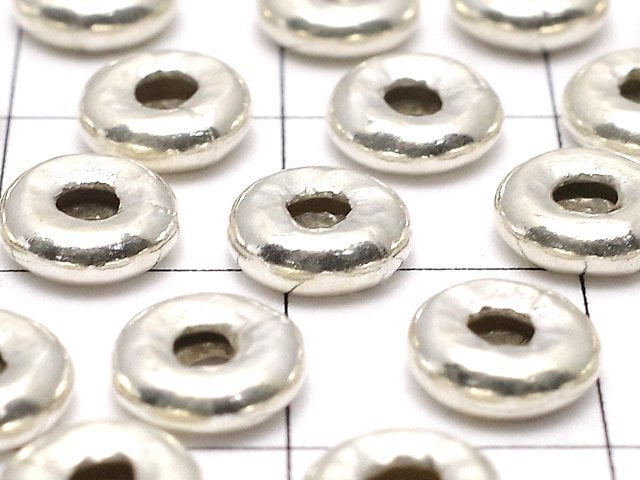 Karen Silver Roundel 6.5x6.5x2mm 3pcs