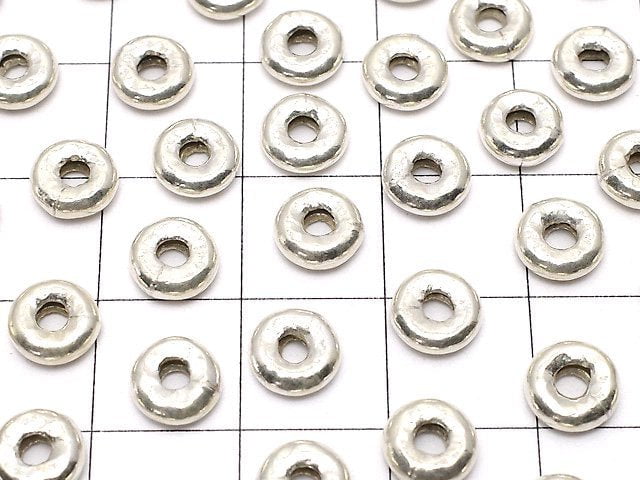 Karen Silver Roundel 6.5x6.5x2mm 3pcs