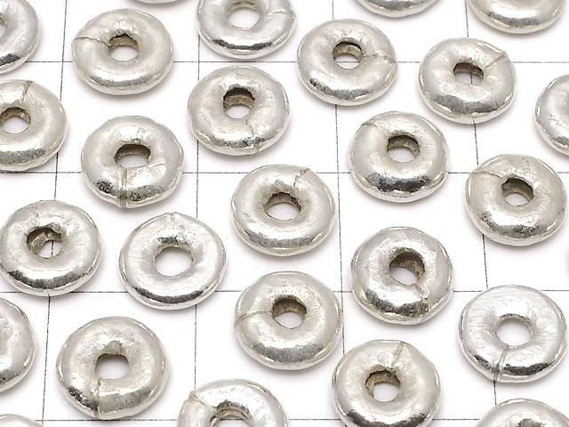 Karen Silver Rondelle 7.5x7.5x2.5mm 2pcs