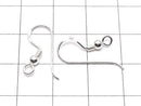 Silver925 Earwire 19x8mm with Round Beads, 1 Pair