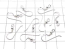 Silver925 Earwire 19x8mm with Round Beads, 1 Pair