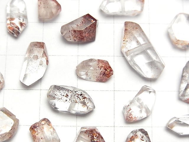 [Video] Lepidocrocite in Quartz AA++ Faceted Nugget 5pcs