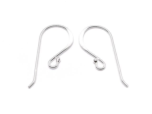 Silver 925 Earwire 27x12mm with round beads (1 pair)