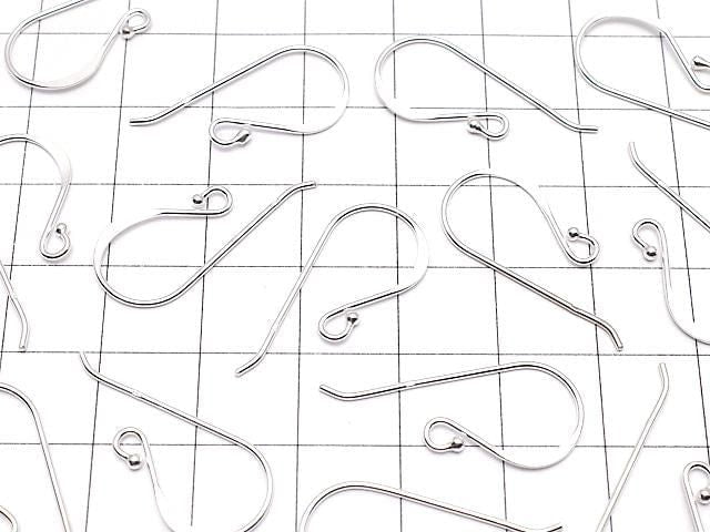 Silver 925 Earwire 27x12mm with round beads (1 pair)