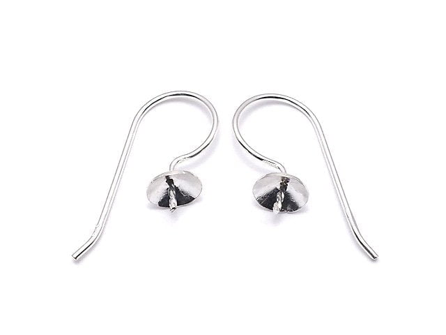 Silver925 Earwire 23x10mm with Heaton 1pair