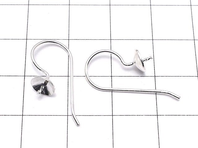 Silver925 Earwire 23x10mm with Heaton 1pair