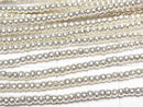 Karen Silver Rondelle 2.5x2.5x1.5mm 1/4 or 1strand beads (aprx.27inch/67cm)
