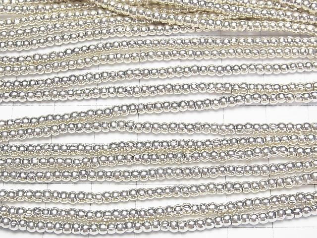 Karen Silver Rondelle 2.5x2.5x1.5mm 1/4 or 1-strand beads (approx. 27 inches/67 cm)