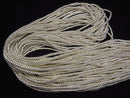 Karen Silver Rondelle 2.5x2.5x1.5mm 1/4 or 1strand beads (aprx.27inch/67cm)