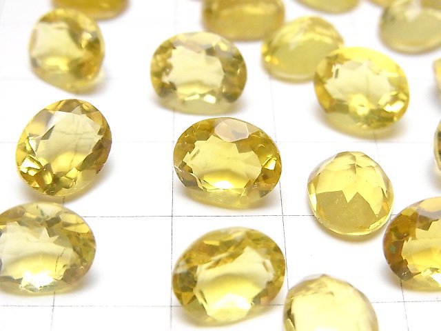 [Video]High Quality Golden Fluorite AAA Loose stone Oval Faceted 10x8mm 5pcs