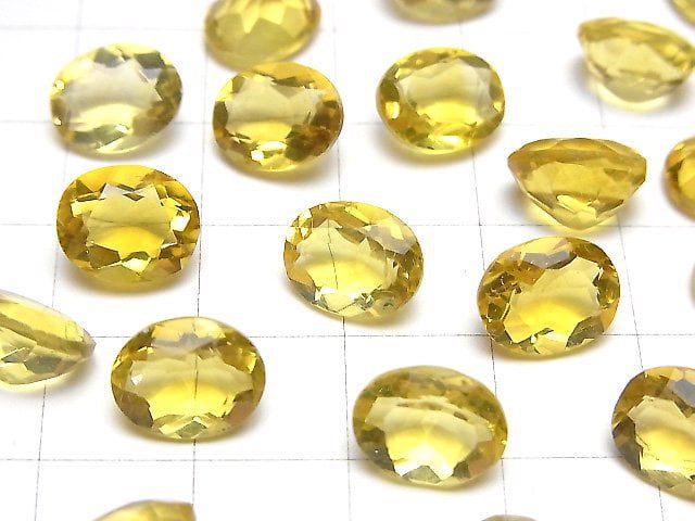 [Video]High Quality Golden Fluorite AAA Loose stone Oval Faceted 10x8mm 5pcs