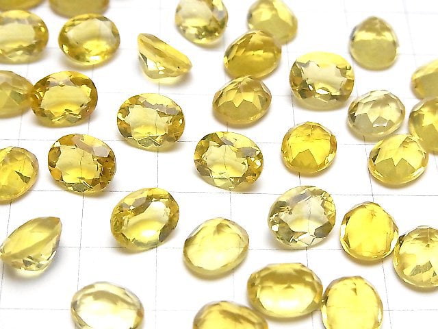 [Video]High Quality Golden Fluorite AAA Loose stone Oval Faceted 10x8mm 5pcs