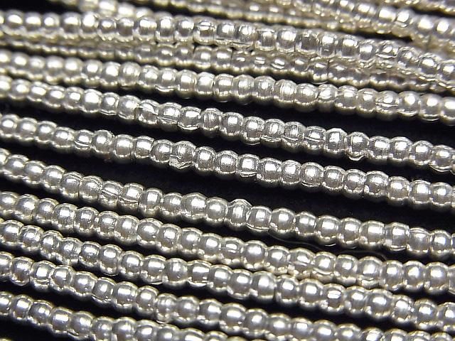 Karen Silver Rondelle 2x2x1.5mm 1/4 or 1-strand beads (approx. 28 inches/69 cm)