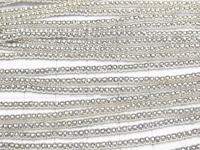 Karen Silver Rondelle 2x2x1.5mm 1/4 or 1-strand beads (approx. 28 inches/69 cm)