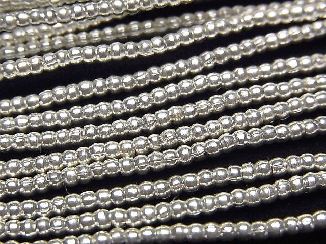 Karen Silver Roundel (Tube) 2x2x1.5mm 1/4 or 1strand beads (aprx.28inch/69cm)