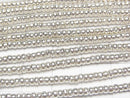 Karen Silver Rondelle 2.5x2.5x1.5mm 1/4 or 1strand beads (aprx.28inch/69cm)