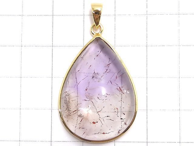 [Video][One of a kind] High Quality Elestial Quartz AAA- Pendant 18KGP NO.19