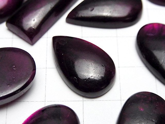 [Video]Labradorite AA++ Mix Shape Cabochon Coating [Pink Purple color] 2pcs