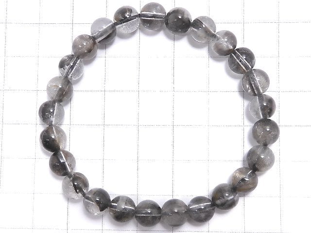 [Video][One of a kind] Platinum Rutilated Quartz AAA- Round 6.5mm Bracelet NO.1