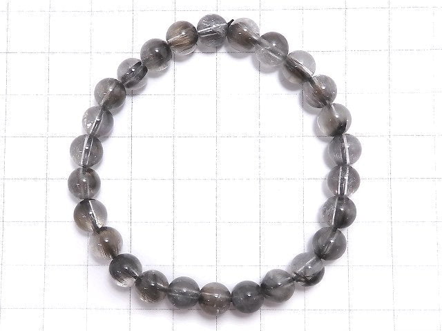 [Video][One of a kind] Platinum Rutilated Quartz AAA- Round 7mm Bracelet NO.5