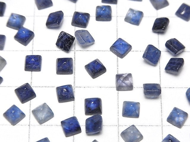 [Video] High Quality Sapphire AAA- Sugarloaf Cut 4x4mm 5pcs