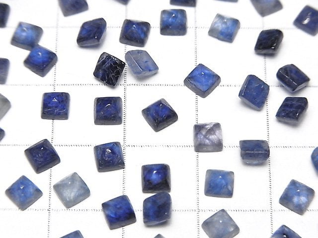 [Video] High Quality Sapphire AAA- Sugarloaf Cut 4x4mm 5pcs