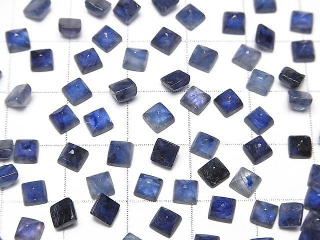 [Video] High Quality Sapphire AAA- Sugarloaf Cut 4x4mm 5pcs