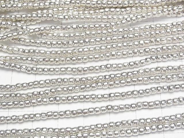 Karen Silver Rondelle 2.5x2.5x2mm 1/4 or 1-strand beads (approx. 27 inches/67 cm)