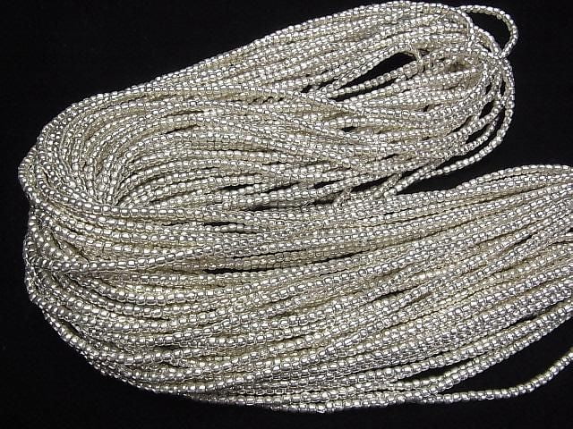 Karen Silver Rondelle 2.5x2.5x2mm 1/4 or 1-strand beads (approx. 27 inches/67 cm)