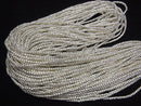 Karen Silver Rondelle 2.5x2.5x2mm 1/4 or 1strand beads (aprx.27inch/67cm)