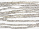 Karen Silver Patterned Rondelle 3x3x1.5mm 1/4 or 1strand beads (aprx.27inch/67cm)
