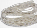 Karen Silver Patterned Rondelle 2.5x2.5x2mm 1/4 or 1strand beads (aprx.28inch/69cm)