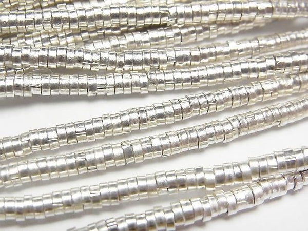 Karen Silver Roundel 3x3x1mm 1/8 or 1strand beads (aprx.27inch/68cm)