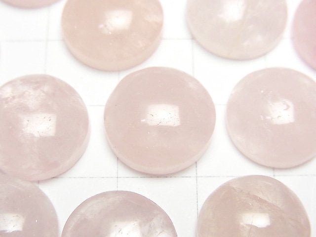 [Video]Morganite AAA- Round Cabochon 14x14mm 1pc