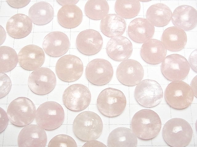 [Video]Morganite AAA- Round Cabochon 14x14mm 1pc