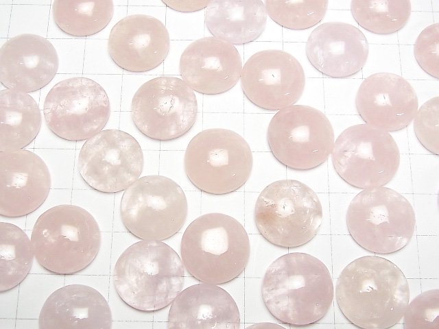 [Video] Morganite AAA- Round Cabochon 16x16mm 1pc